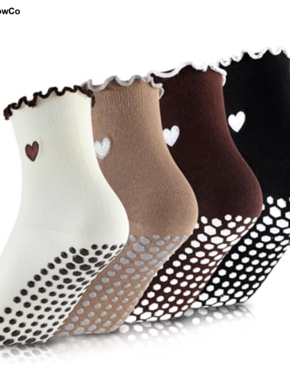 Pilates Socks with Grips for Women Non Slip Yoga Socks Mid Calf